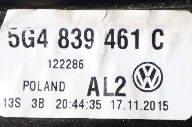 Ruteheis venstre bak til VW e-Golf 2014-2017 (Fase 1)  (VAG|5G4 839 461 C|)
