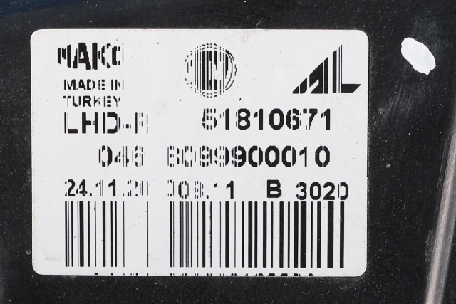 Frontlykt høyre halogen til Fiat Doblo 2010-->> (Type II)  (FIAT|51810671|)