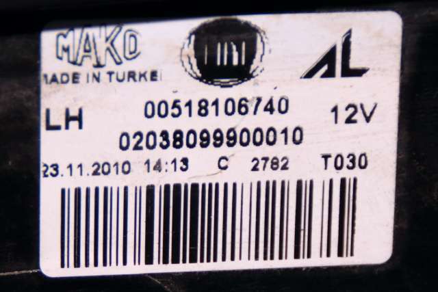 Baklykt venstre til Fiat Doblo 2010-->> (Type II)  
