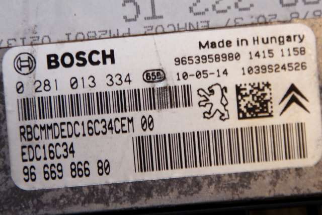 Styreenhet motor til Peugeot 5008 2010-2017 (Type I) (BOSCH|0 281 013 334|96 669866 80|)