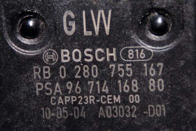 Pedal gass til Peugeot 5008 2010-2017 (Type I)  (BOSCH|0 280 755 167|96 714168 80|)