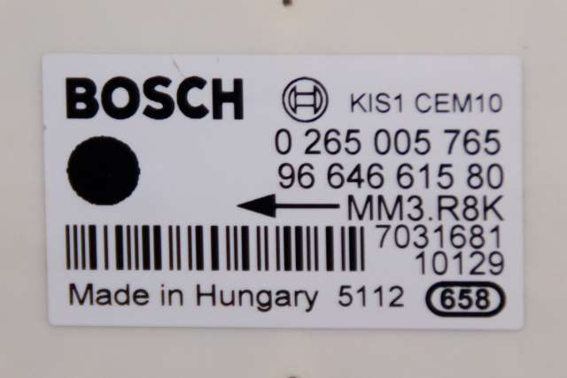 Sensor akselerasjonssensor/ESP DUO til Peugeot 5008 2010-2017 (Type I)  (BOSCH|0 265 005 765|96 646615 80|)