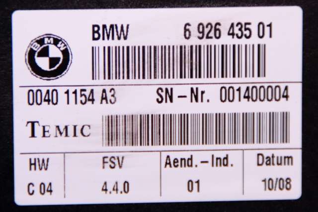 Styreenhet sete til BMW X5 2007-2013 (E70) (E70) (BMW|6 926 435|)