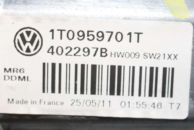 Ruteheis venstre foran til VW Caddy 2010-2015 (Type III, Fase 2)  (VAG|1T0 959 701 T|5K0 959 793|)