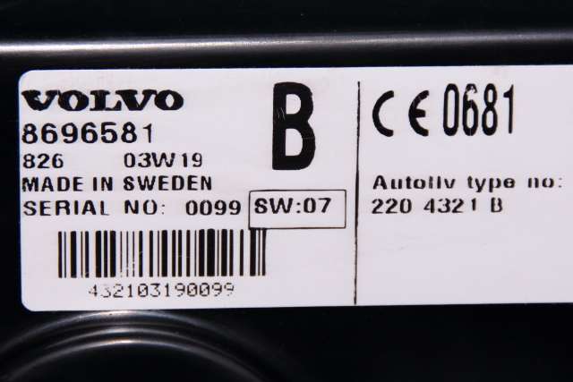 Styreenhet diverse til Volvo XC90 2002-2006 (Type I, Fase 1) (VOLVO|8696581|)