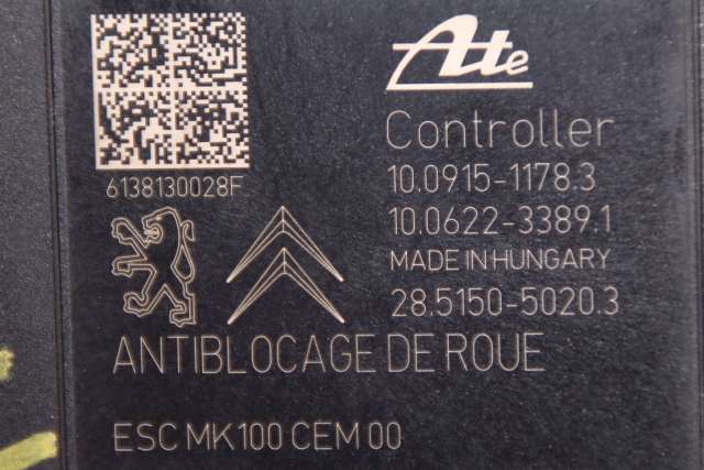 ABS sentral til Peugeot 208 2012-2019 (Type I)  (PEUGEOT|98 068917 80|)