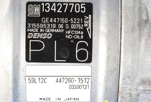 Aircondition kompressor til Opel Corsa E 2015-2019 (DENSO|447150-5221|13 427 705|)