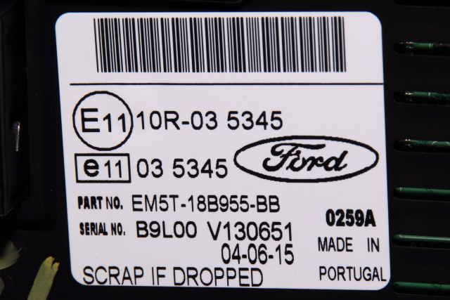 Multimedia display (MCU - Media Controller Unit) til Ford Transit Connect 2013-2018 Type II, Fase 1 (FORD|EM5T-18B955-BB|)