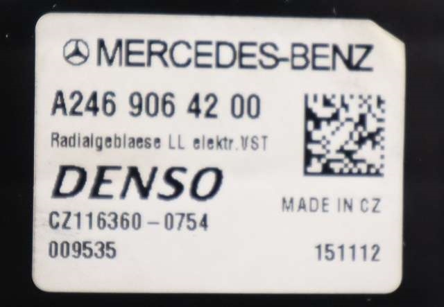 Varmeapparat motor til Mercedes A-Klasse 2012-2018 (W176) (W176) (MERCEDES|A 246 906 42 00|)