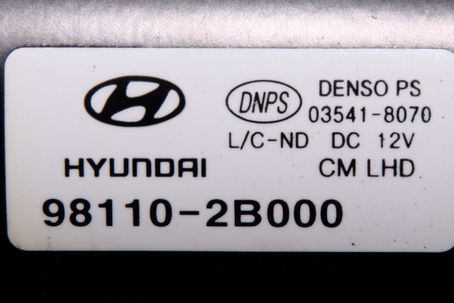 Viskermotor frontrute komplett m/overføring til Hyundai Santa Fe 2010-2012 (Type II, Fase 2) (DENSO|03541-8070|98110-2B000|)