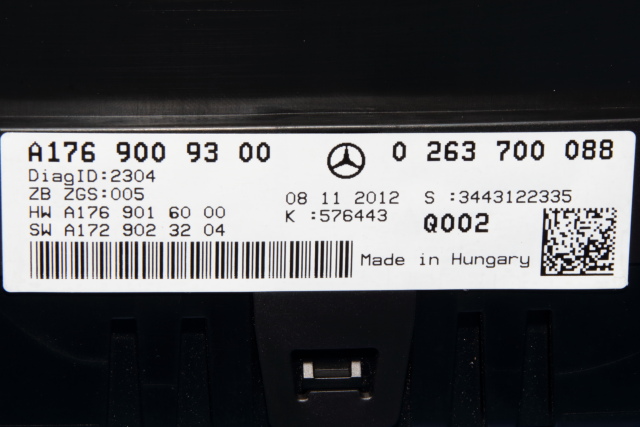 Instrumentpanel til Mercedes A-Klasse 2012-2018 (W176) (W176) (BOSCH|0 263 700 088|A 176 900 93 00|)