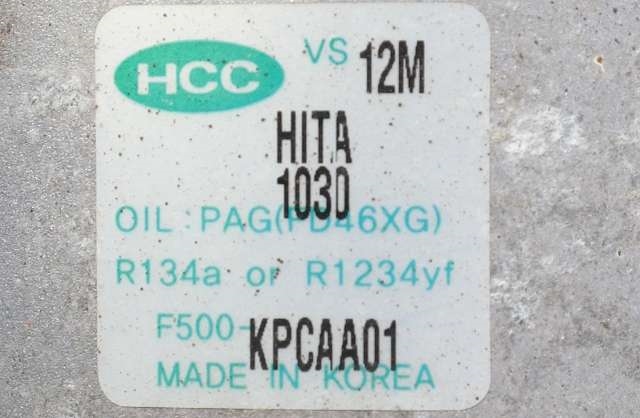 Aircondition kompressor til Hyundai i20 2009-2014 (Type I)  (HCC|F500-KPCAA-01|)