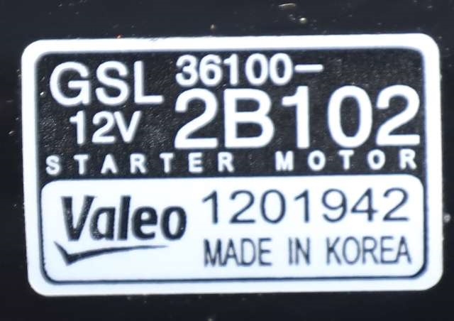 Starter til Hyundai i20 2009-2014 (Type I)  (VALEO|1201942|36100-2B102|)