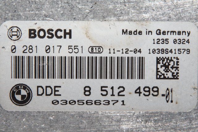 Styreenhet motor til BMW X1 2009-2015 (E84) (E84) (BOSCH|0 281 017 551|8 512 499|)