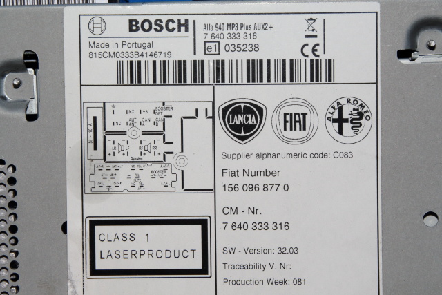 Bilstereo til Alfa Romeo Giulietta 2010-2018 (BLAUPUNKT|7 640 333 316|1560968770|)