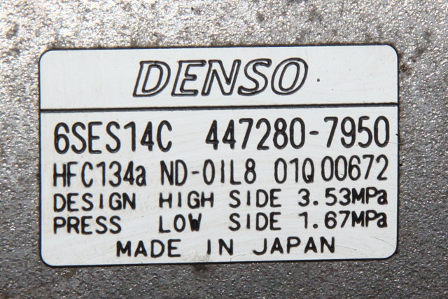 Aircondition kompressor til Toyota RAV4 2013-2015 (Type IV, Fase 1) (DENSO|447280-7950|)