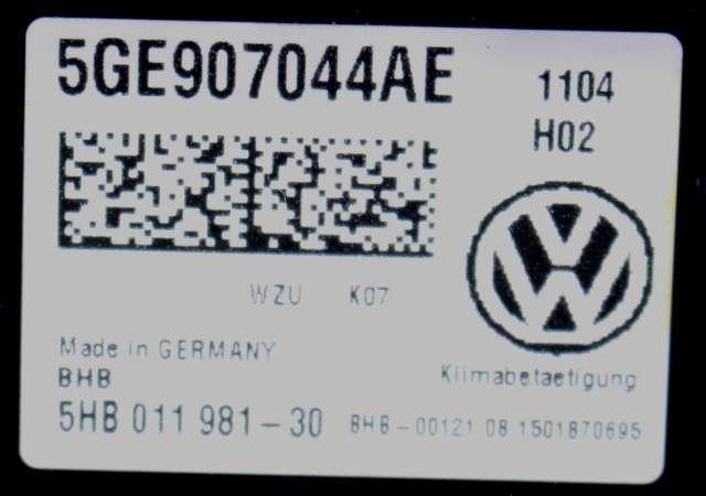 Varmeapparat betjening til VW Golf VII 2012-2017 (Fase 1)  (VAG|5GE 907 044 AE|)