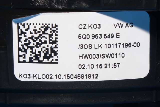 Airbag slepering til VW Golf VII 2012-2017 (Fase 1)  (VAG|5Q0 953 549 E|)