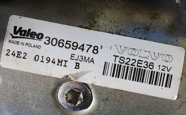 Starter diesel til Volvo V60 2010-2013 (Type I, Fase 1)  (VALEO|TS22E36|30659478|)