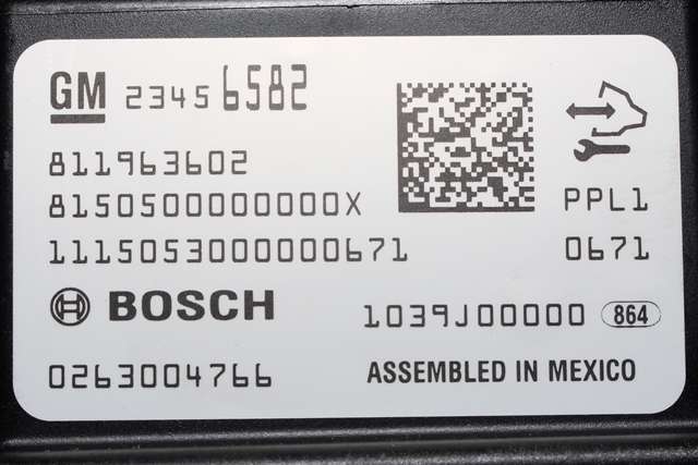 Styreenhet parkering til Opel Corsa E 2015-2019 (BOSCH|0 263 004 766|23 456 582|)