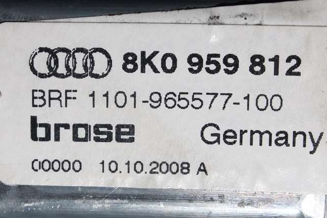 Ruteheis, kun motor, høyre bak til Audi A4 2007-2014 (Type IV) (B8) (B8) (VAG|8K0 959 812|)