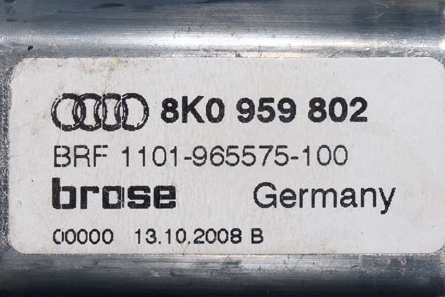 Ruteheis, kun motor, høyre foran til Audi A4 2007-2014 (Type IV) (B8) (B8) (VAG|8K0 959 802|)