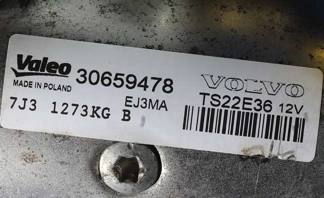 Starter diesel til Volvo V60/V60 CC 2013-2018 (Type I, Fase 2)  (VALEO|TS22E36|30659478|)