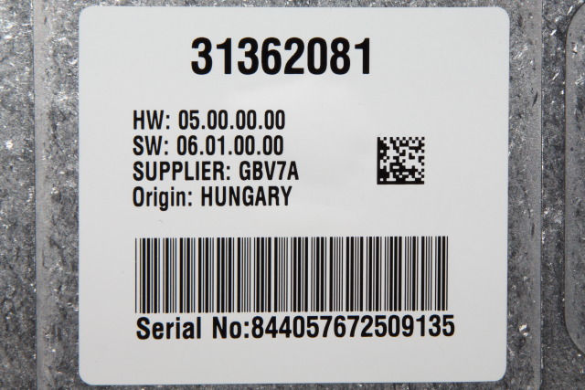 Styreenhet parkering til Volvo V60/V60 CC 2013-2018 (Type I, Fase 2) (VOLVO|31362081|)
