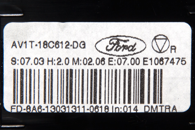 Varmeapparat betjening til Ford B-Max 2012-2017 (FORD|AV1T-18C612-DG|)