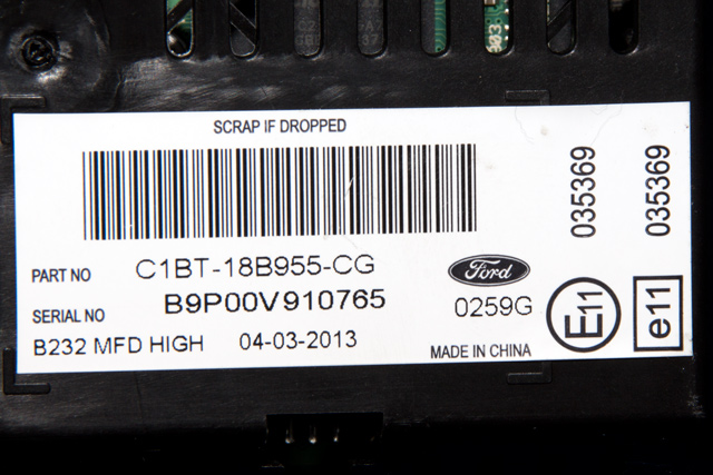 Instrument kjørecomputer til Ford B-Max 2012-2017  (FORD|C1BT-18B955-CG|)