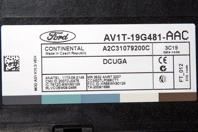 Styreenhet bluetooth til Ford B-Max 2012-2017 (CONTINENT|A2C31079200C|AV1T-19G481-AAC|)