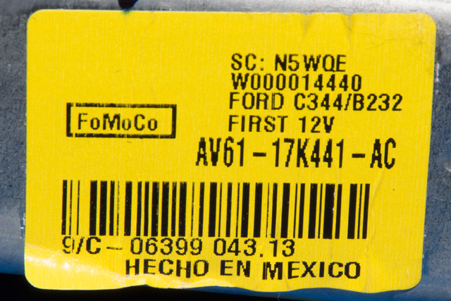 Viskermotor bakrute til Ford B-Max 2012-2017 (FORD|AV61-17K441-AC|)
