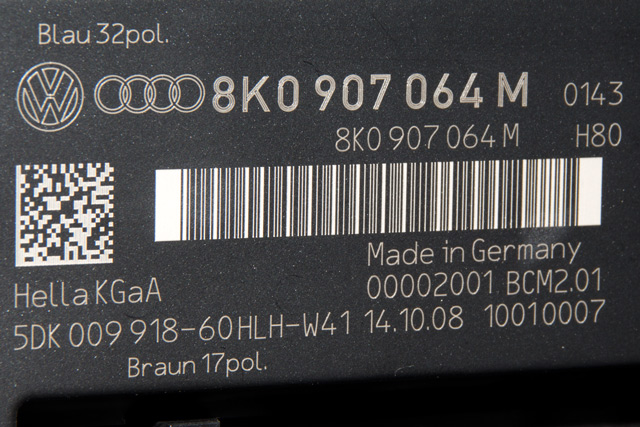 Styreenhet comfort (BCM) til Audi A4 2007-2014 (Type IV) (B8) (B8) (VAG|8K0 907 064 M|)