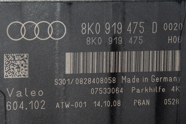 Styreenhet parkering til Audi A4 2007-2014 (Type IV) (B8) (B8) (VAG|8K0 919 475 D|)