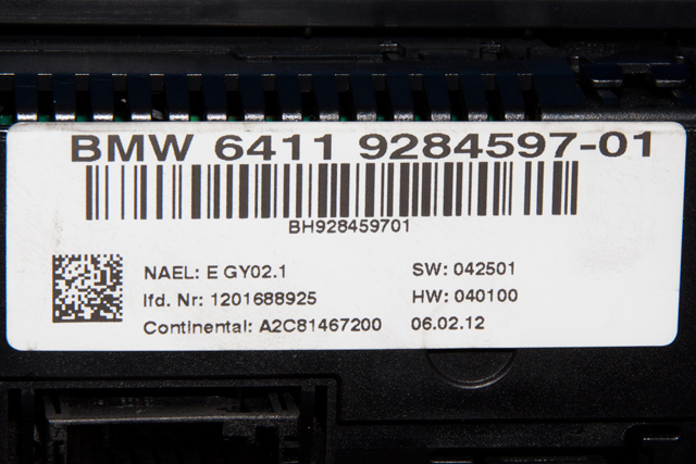 Varmeapparat betjening til BMW X3 2010-2017 (F25) (F25) (BMW|64.11-9 284 597|)