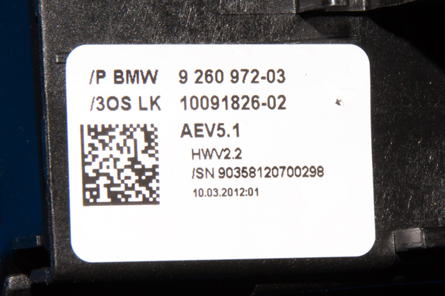 Girstang/girvelger automat til BMW X3 2010-2017 (F25) (F25) (BMW|9 260 972|)