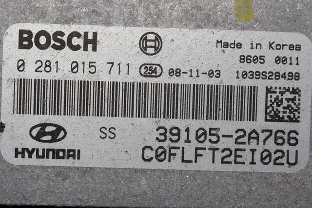 Styreenhet motor til Hyundai i30 2007-2012 (Type I) (BOSCH|0 281 015 711|39105-2A766|)