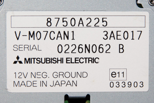 Styreenhet diverse til Mitsubishi Outlander 2010-2012 (Type II, Fase 2)  (MITSUBISHI|8750A225|)