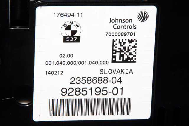 Instrumentpanel til BMW X3 2010-2017 (F25) (F25) (JOHNSON|2358688-04|9 285 195|)