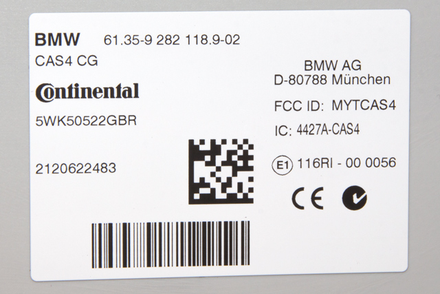 Styreenhet diverse til BMW X3 2010-2017 (F25) (F25) (CONTINENTL|5WK5 0522|61.35-9 282 118|)