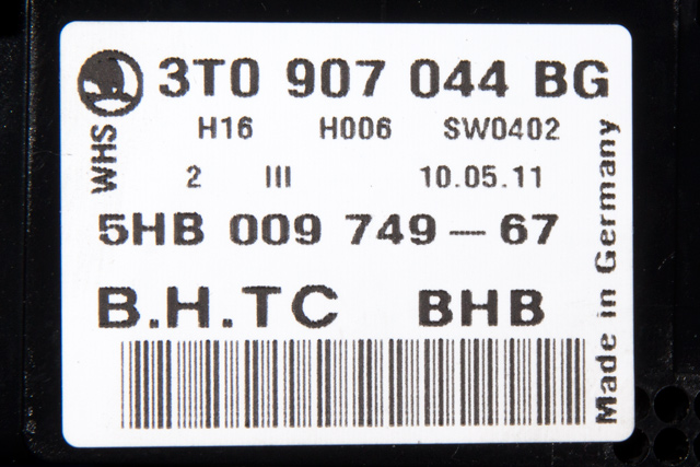 Varmeapparat betjening til Škoda Octavia 2009-2013 (Type II, Fase 2)  (HELLA|5HB 009 749-67|3T0 907 044 BG|)