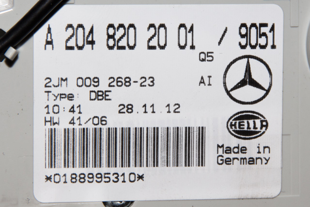 Taklyspanel til Mercedes GLK 2008-2015 (X204) (X204) (MERCEDES|A 204 820 20 01|)