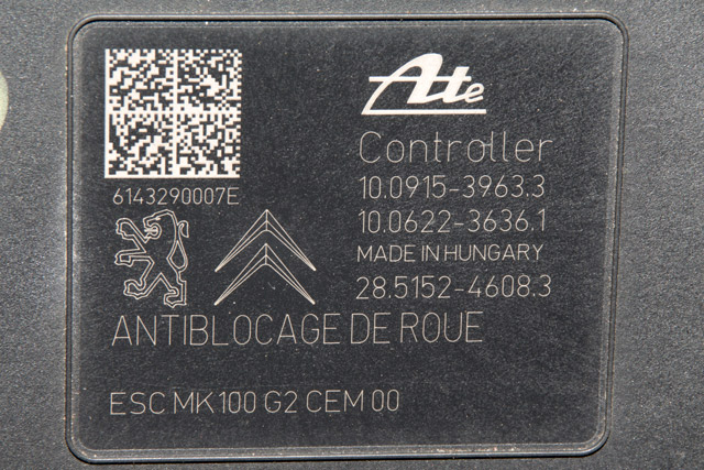 ABS sentral til Peugeot 2008 2013-2019 (Type I) (PEUGEOT|98 093124 80|)