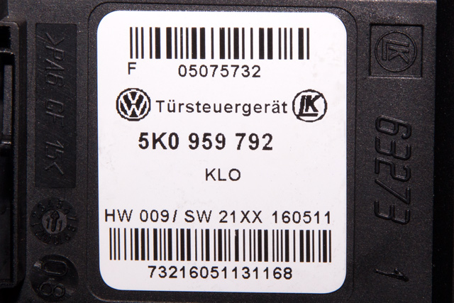 Ruteheis, kun motor, høyre foran til VW Caddy 2010-2015 (Type III, Fase 2)  (VAG|1T0 959 702 R|)