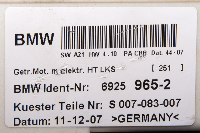 Ruteheis venstre bak til BMW X3 2007-2010 (Fase 2) (E83) (E83) (BMW|6 925 965|)