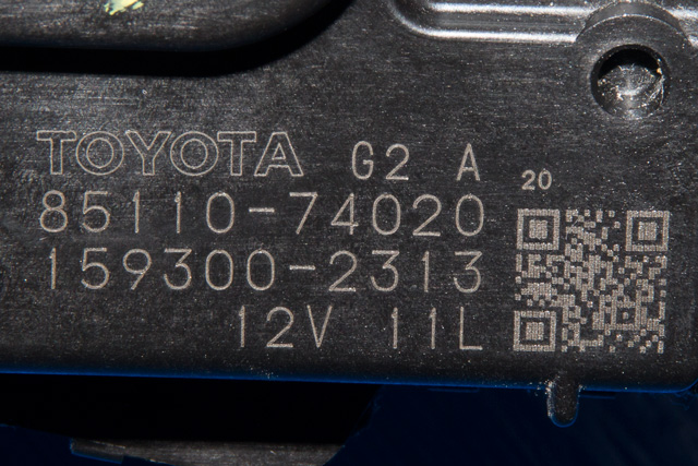 Viskermotor frontrute komplett m/overføring til Toyota iQ 2009-2014 (DENSO|159300-2313|85110-74020|)