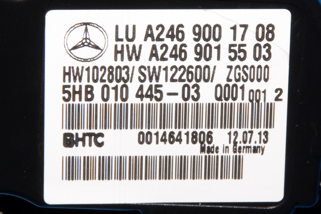 Varmeapparat betjening til Mercedes B-Klasse 2011-2018 (W246) (W246) (HELLA|5HB 010 445-03|A 246 900 17 08|)