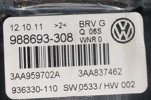 Ruteheis, kun motor, høyre foran til VW Passat 2011-2015 (B7) (B7) (VAG|3AA 959 702 A|)