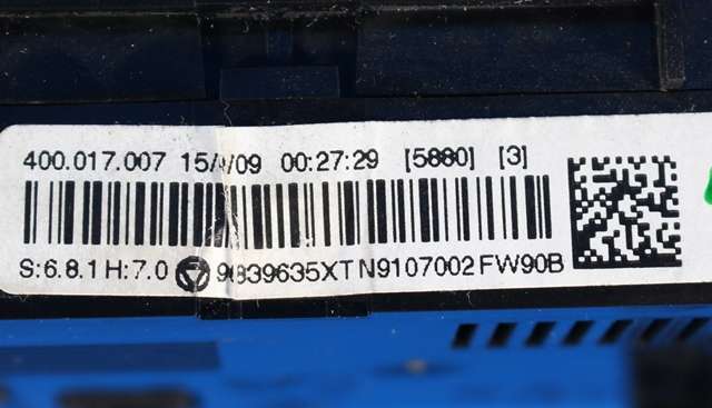 Varmeapparat betjening til Peugeot 5008 2010-2017 (Type I) (PEUGEOT|96 839635 XT|)