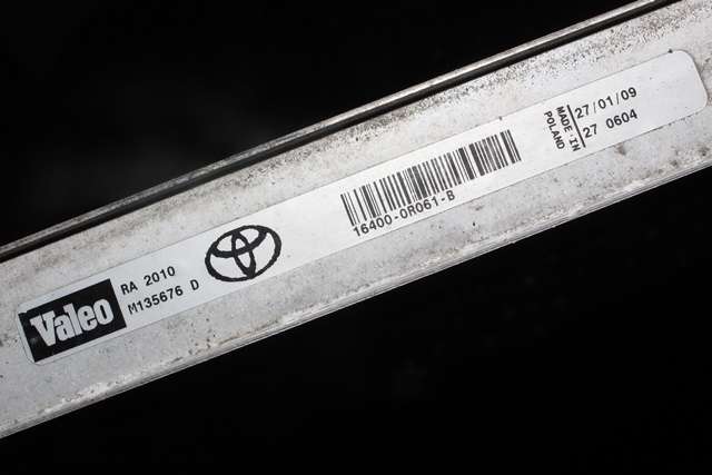 Radiator (manuell gir) til Toyota Avensis 2009-2015 (Type III, Fase 1) (VALEO|M135676 D|16400-0R061-B|)